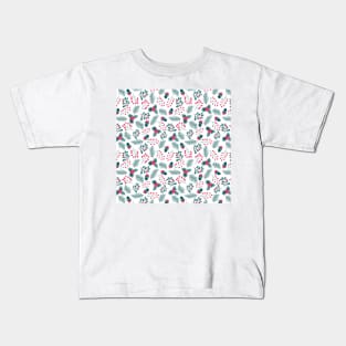 Watercolor Holiday Florals Kids T-Shirt